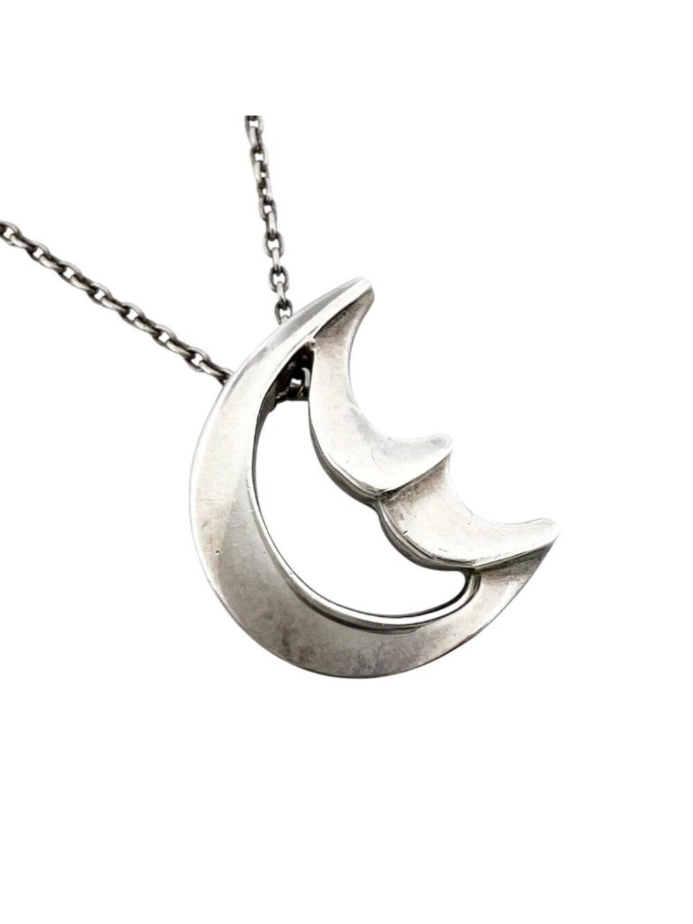 Tiffany & Co Crescent Moon 925 Sterling Silver Necklace